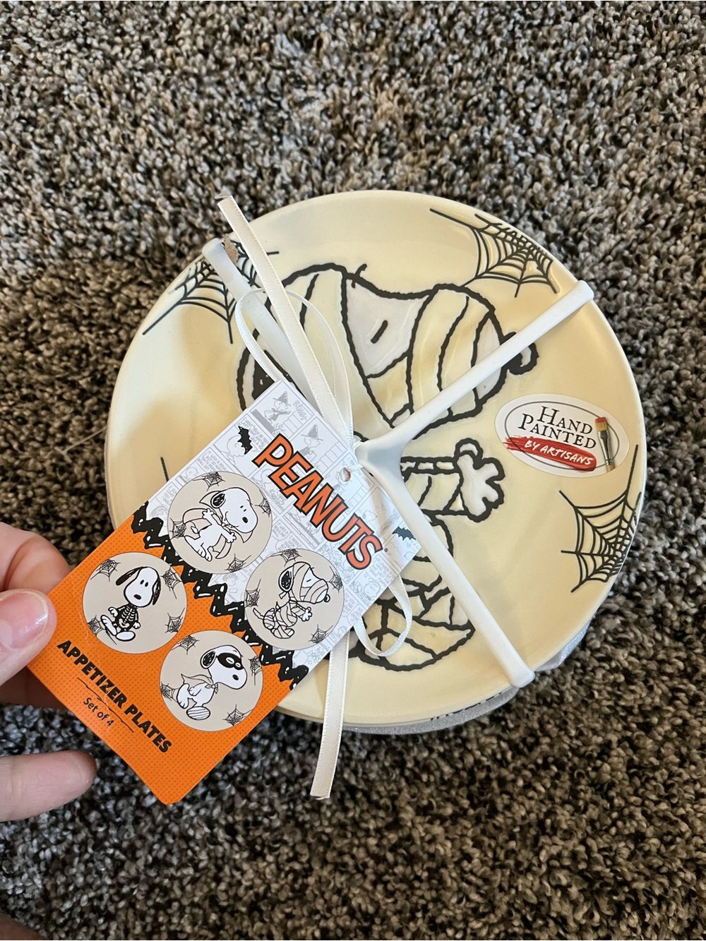 Peanuts snoopy Halloween appetizer plates